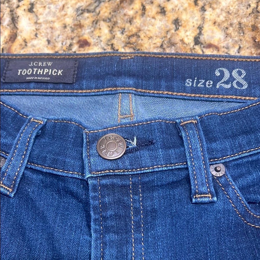 J. Crew Women's Blue Toothpick Jeans
